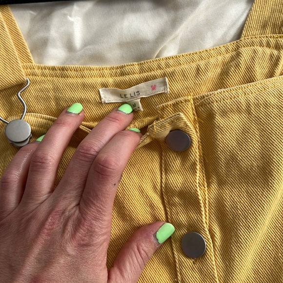 Yellow Jean Overall Skirt - Picture 3 of 4